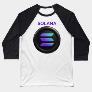 SOLANA 3d front view rendering cryptocurrency Baseball T-Shirt